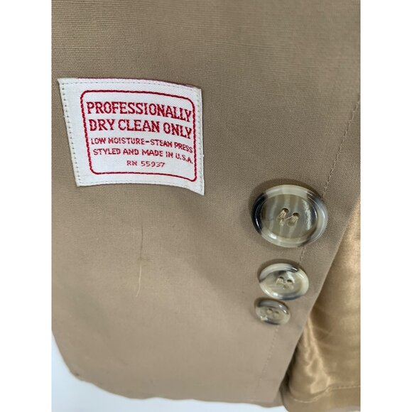 Vintage Botany 500 Trench Coat Men 46R Zip Out Lining Leather Hardware EUC 7000 - Picture 16 of 16